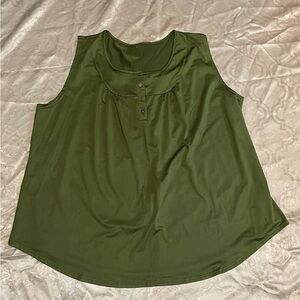 Sleeveless Green Top 4XL